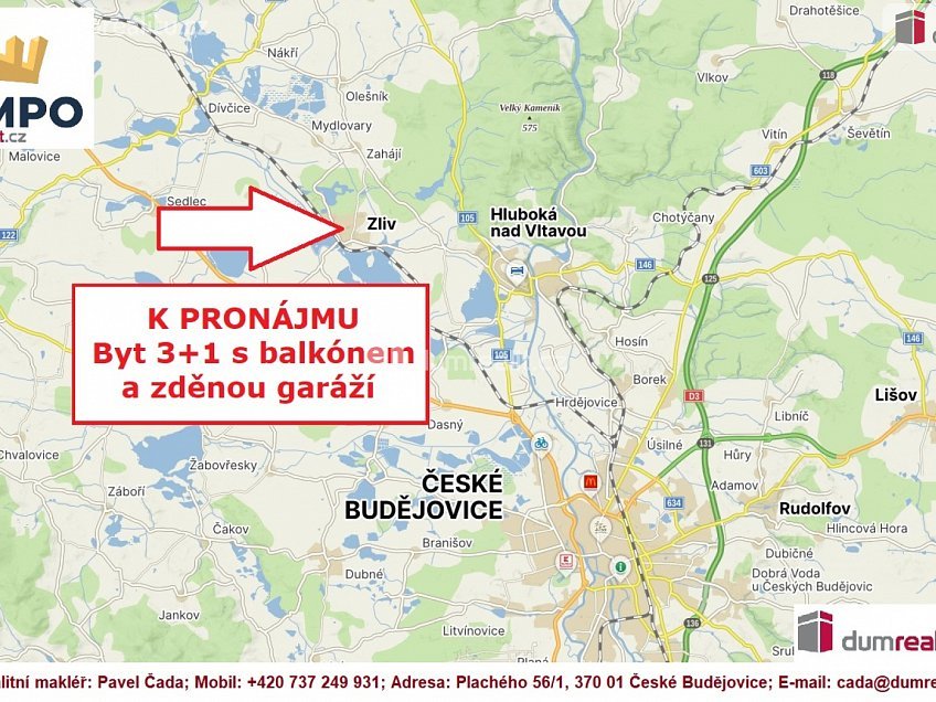 Pronájem bytu 3+1 52 m^2 Jáchymovská, Zliv 