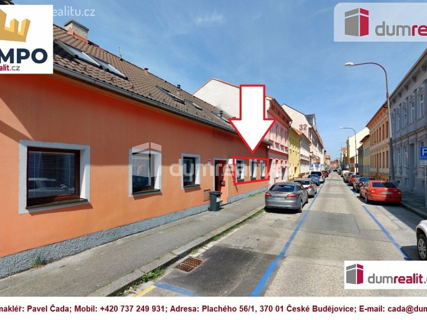 Pronájem bytu 2+kk 53 m^2 Komenského, České Budějovice 