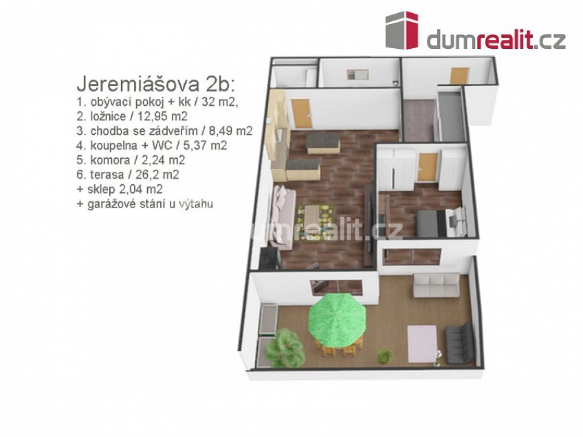 Prodej bytu 2+kk 89 m^2 Jeremiášova, Praha 13 