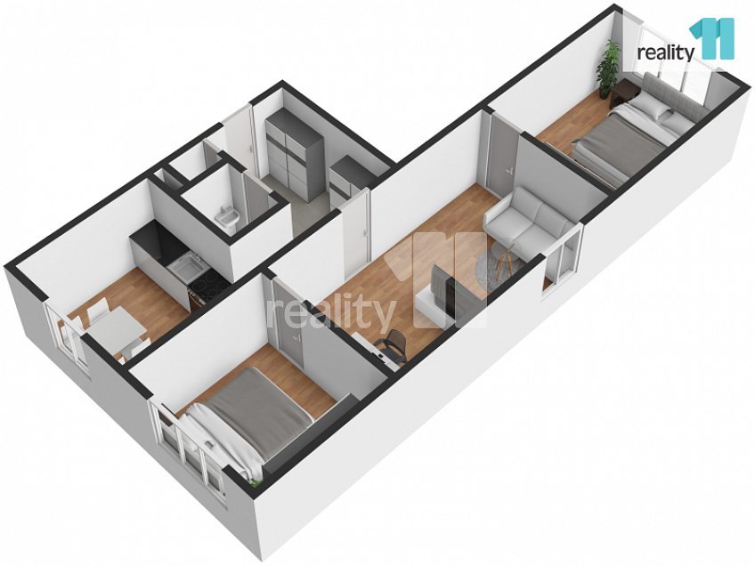 Prodej bytu 3+1 59 m^2 Obránců míru, Chodov 