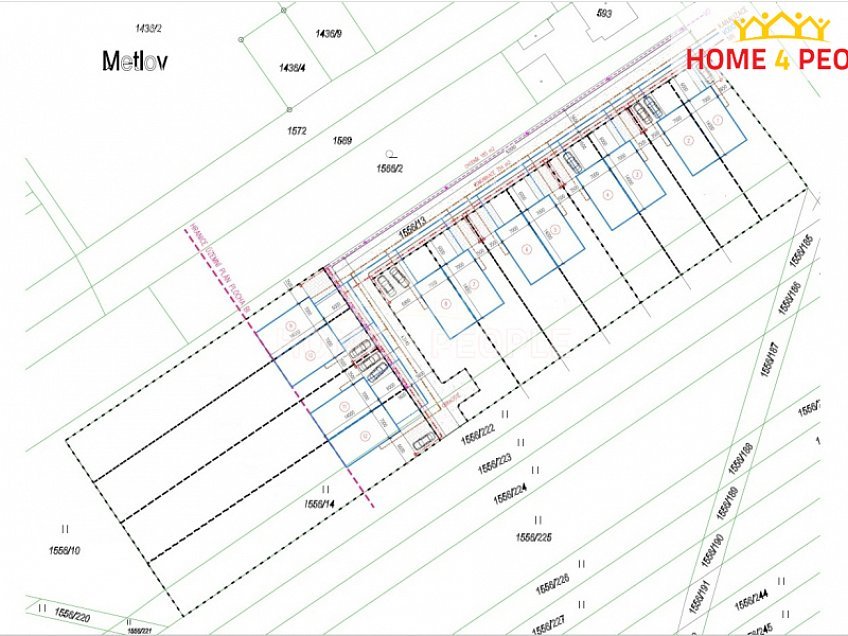 Prodej  stavebního pozemku 696 m^2 Dolní, Tlumačov 