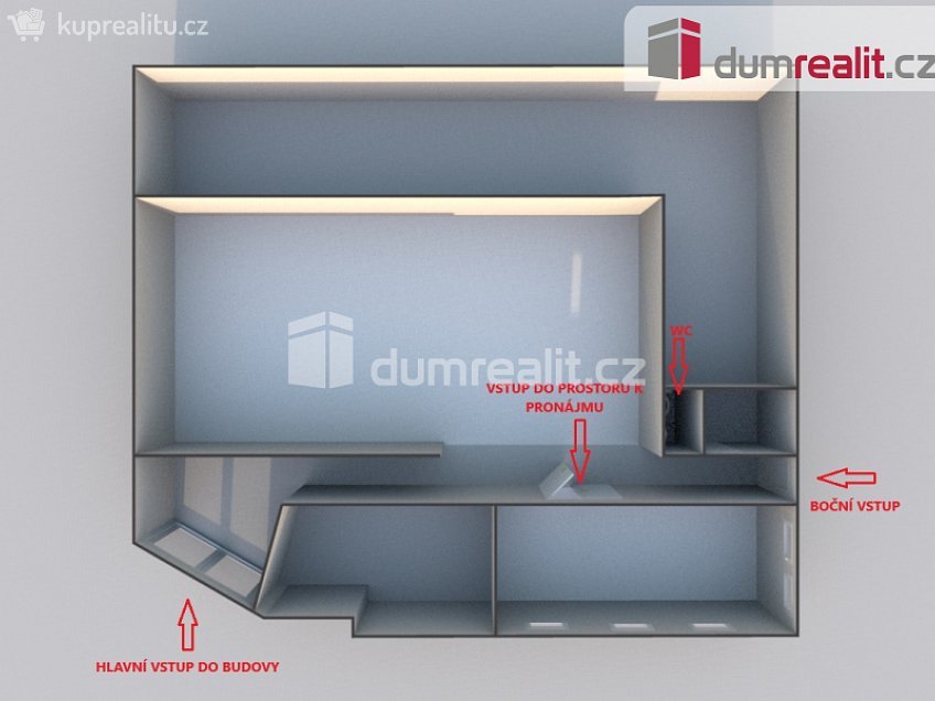 Pronájem  obchodních prostor 75 m^2 Lidická, Břeclav 