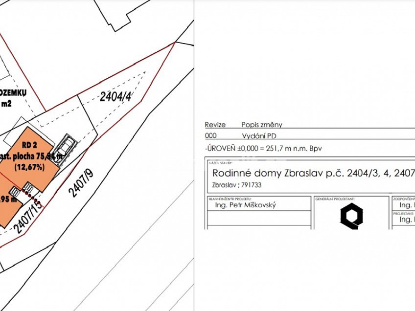 Prodej  stavebního pozemku 1106 m^2 Za dálnicí, Praha-Zbraslav 