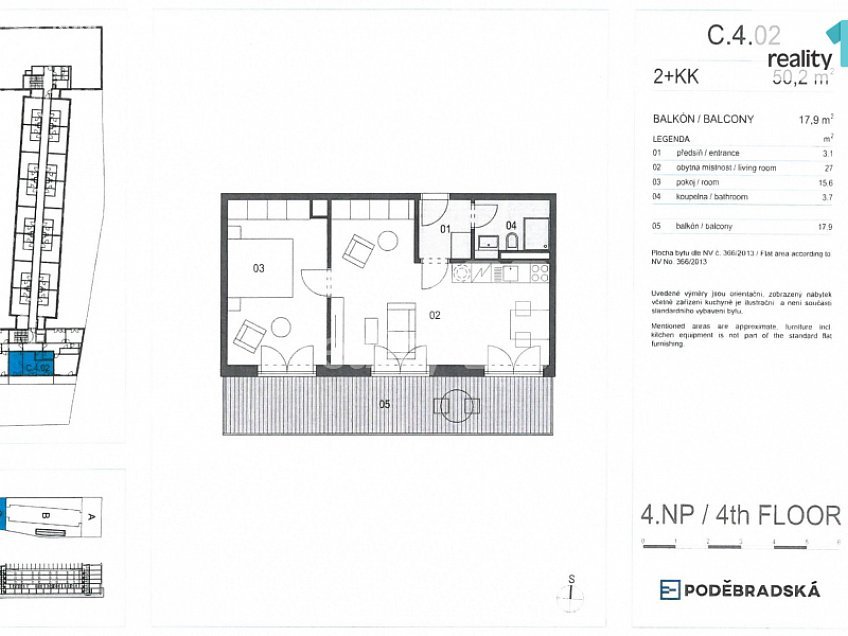 Prodej bytu 2+kk 68 m^2 Poděbradská, Praha 9 