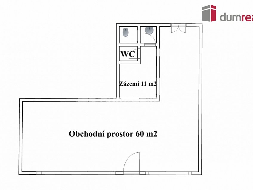 Prodej  obchodních prostor 78 m^2 Západní, Karlovy Vary 