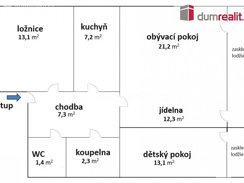 Prodej bytu 4+1 80 m^2 V Sadě, Vlašim 