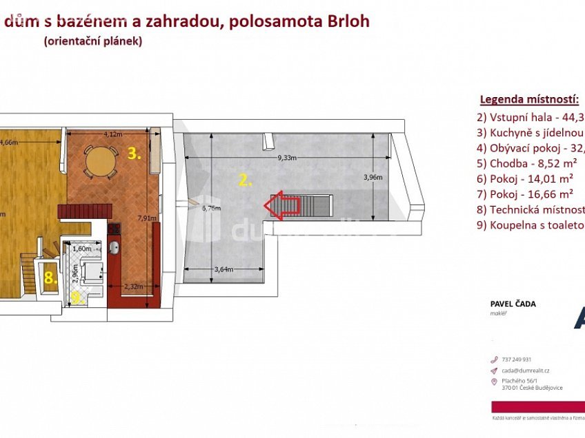 Pronájem  rodinného domu 171 m^2 Brloh, Brloh 