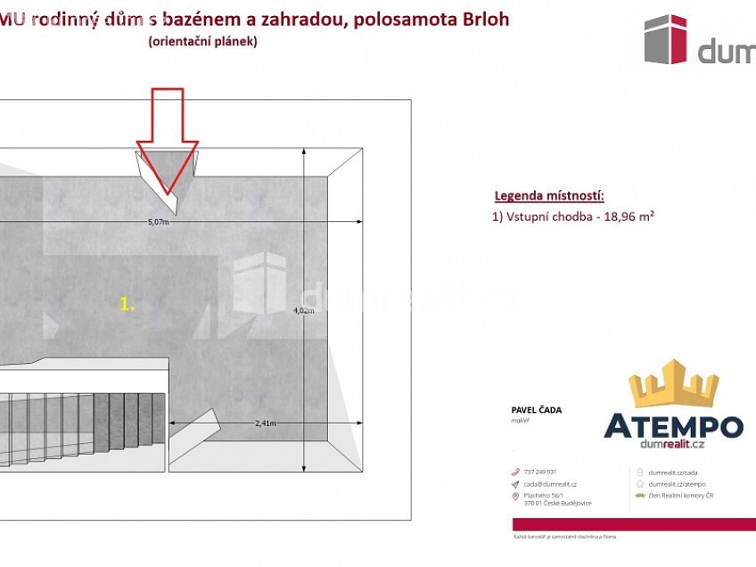 Pronájem  rodinného domu 171 m^2 Brloh, Brloh 