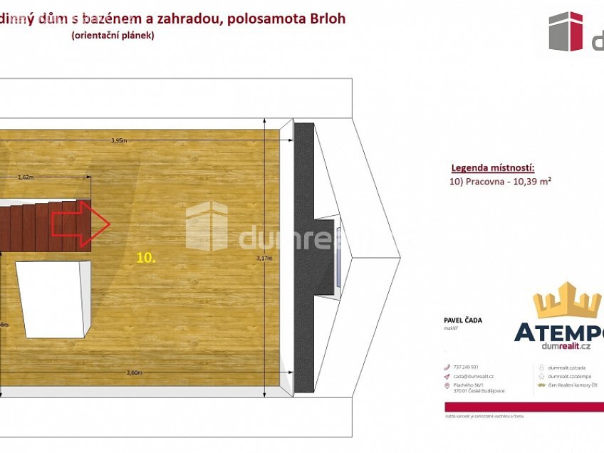 Pronájem  rodinného domu 171 m^2 Brloh, Brloh 