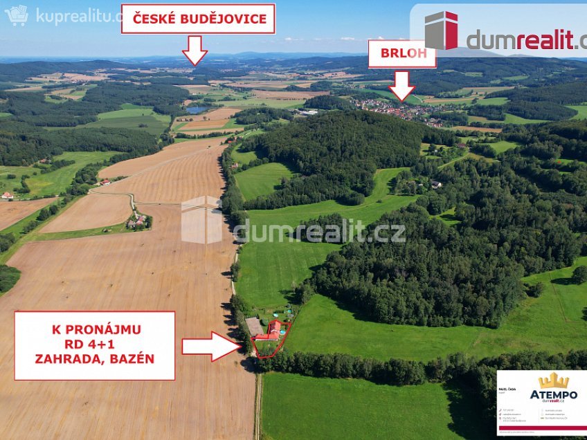 Pronájem  rodinného domu 171 m^2 Brloh, Brloh 