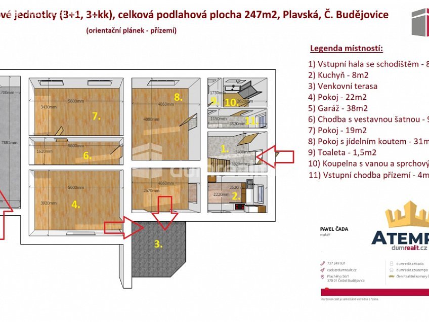 Prodej  rodinného domu 447 m^2 Plavská, České Budějovice 