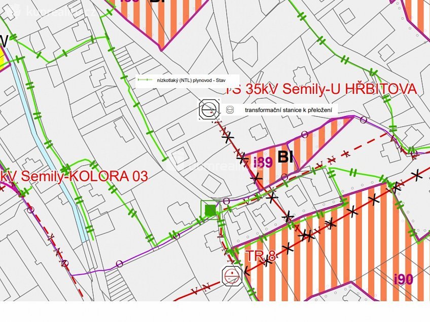 Prodej  stavebního pozemku 728 m^2 Mikoláše Alše, Semily 