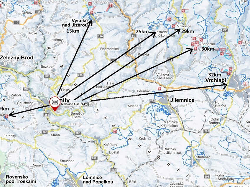 Prodej  stavebního pozemku 728 m^2 Mikoláše Alše, Semily 