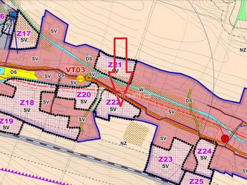 Prodej  stavebního pozemku 1199 m^2 Borovnice, Borovnice 