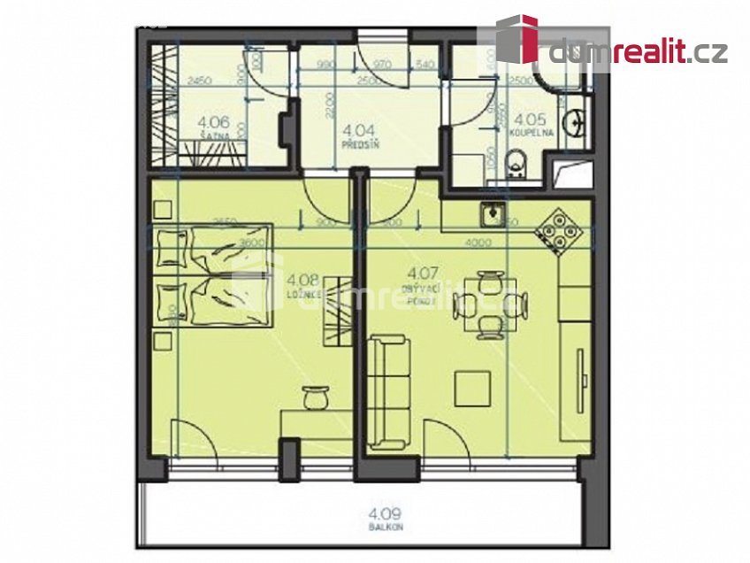 Pronájem bytu 2+kk 55 m^2 České Vrbné, České Budějovice 