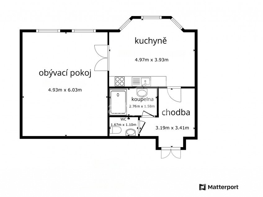 Pronájem bytu 2+kk 60 m^2 Tylova, Pelhřimov 