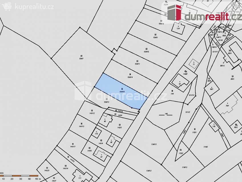 Prodej  stavebního pozemku 1115 m^2 Zádub-Závišín, Zádub-Závišín 