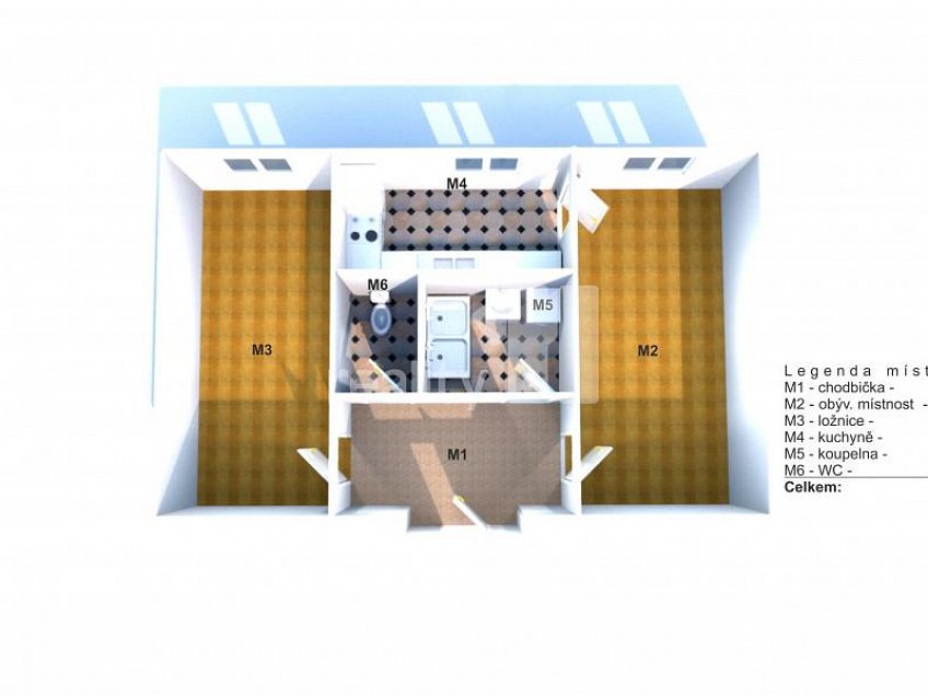 Pronájem bytu 2+1 47 m^2 Jiráskova, Rychnov nad Kněžnou 