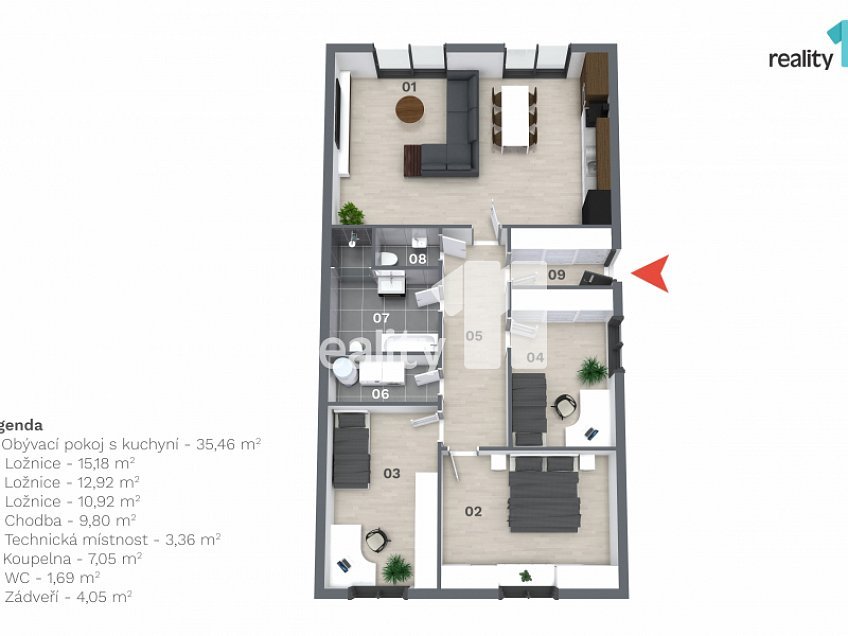 Prodej  rodinného domu 105 m^2 Polerady, Polerady 