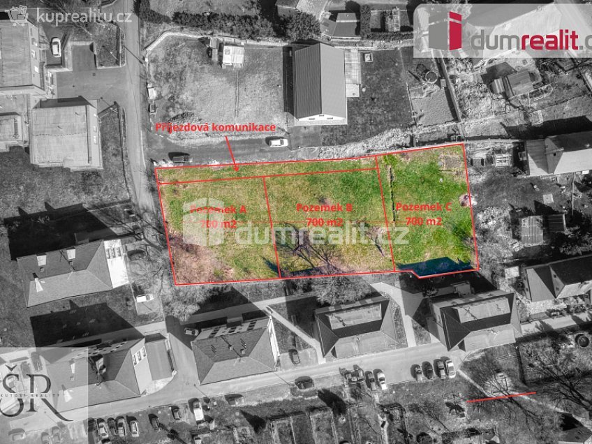 Prodej  stavebního pozemku 2200 m^2 Velké Chvojno, Velké Chvojno 