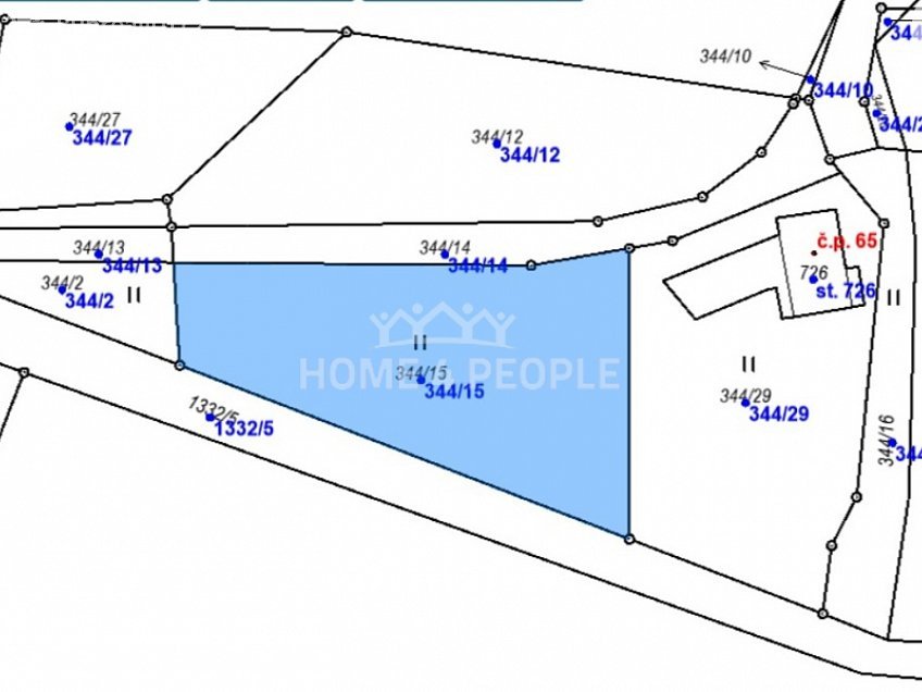 Prodej  stavebního pozemku 1107 m^2 Kaliště, Kaliště 