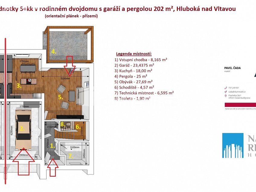 Prodej  domu na klíč 381 m^2 Munická, Hluboká nad Vltavou 