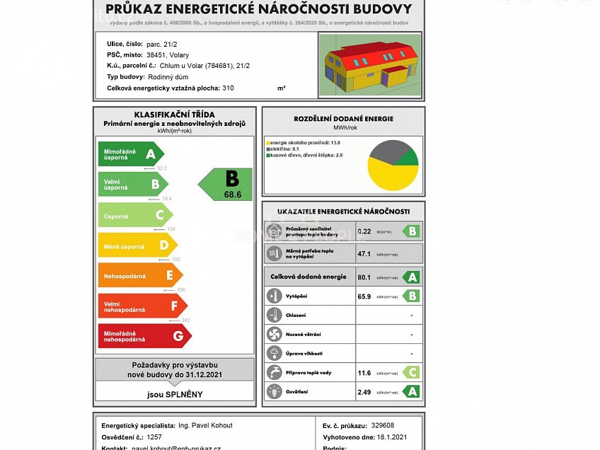 Prodej bytu 4+kk 108 m^2 Volary, Volary 