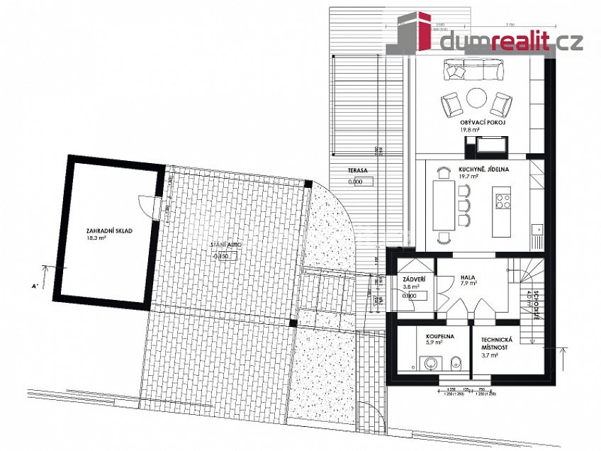 Prodej  projektu  domu na klíč 130 m^2 Veselá, Veselá 