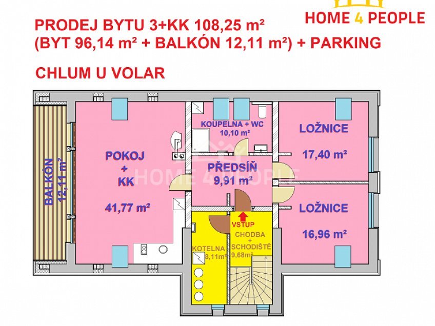 Prodej bytu 3+kk 108 m^2 Volary, Volary 