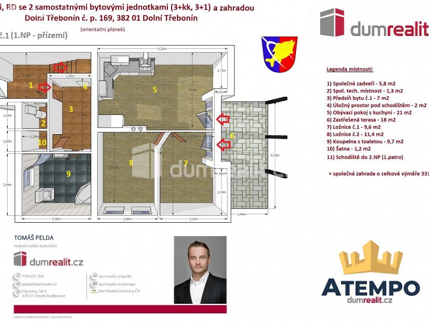 Prodej  rodinného domu 135 m^2 Dolní Třebonín, Dolní Třebonín 