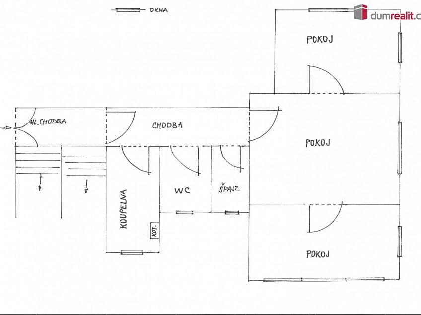 Pronájem bytu 2+1 72 m^2 El. Krásnohorské, Děčín 