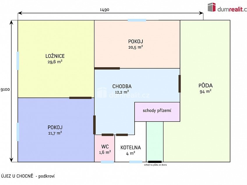 Prodej  rodinného domu 288 m^2 Újezd u Chocně, Újezd u Chocně 