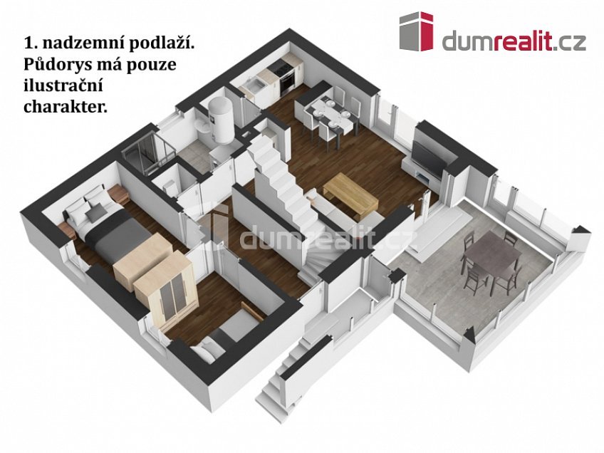 Prodej  rodinného domu 84 m^2 Frymburk, Frymburk 