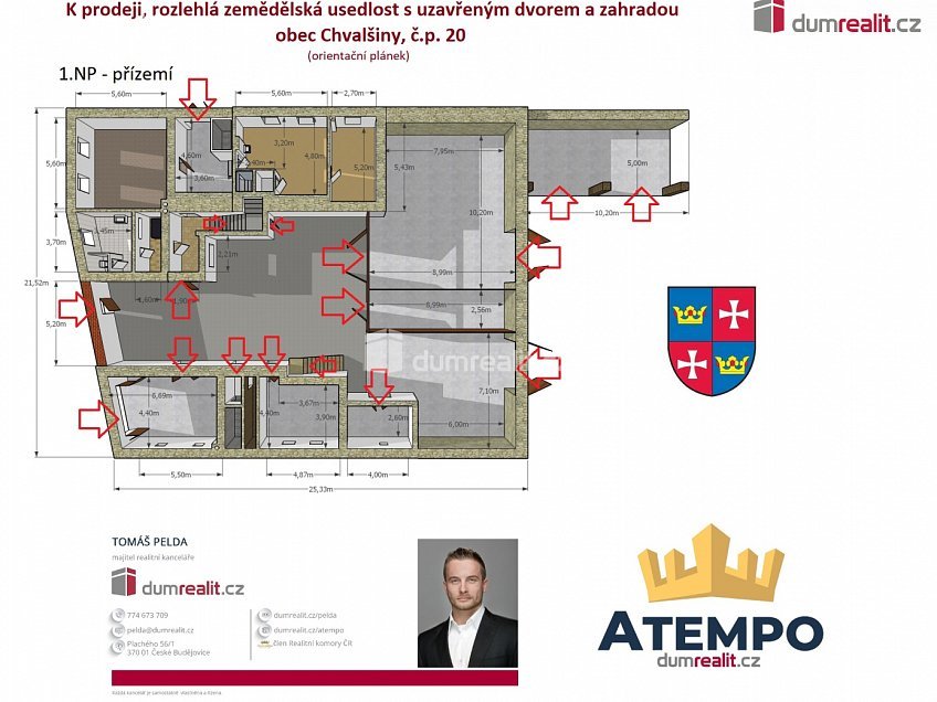 Prodej  zemědělských prostor 444 m^2 Chvalšiny, Chvalšiny 