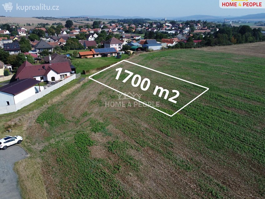 Prodej  stavebního pozemku 1700 m^2 Přeštice, Přeštice 