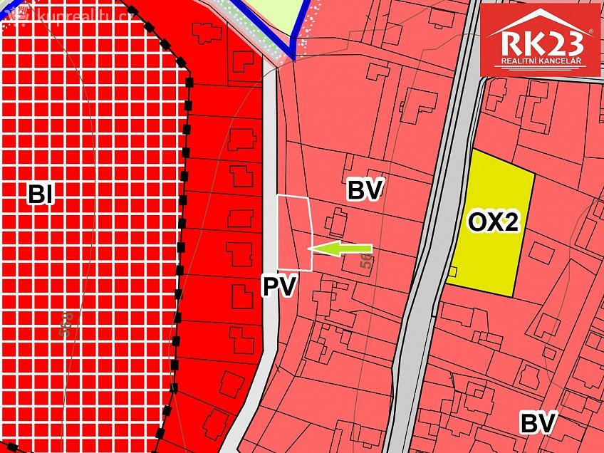 Prodej  stavebního pozemku 734 m^2 Severní, Drmoul 