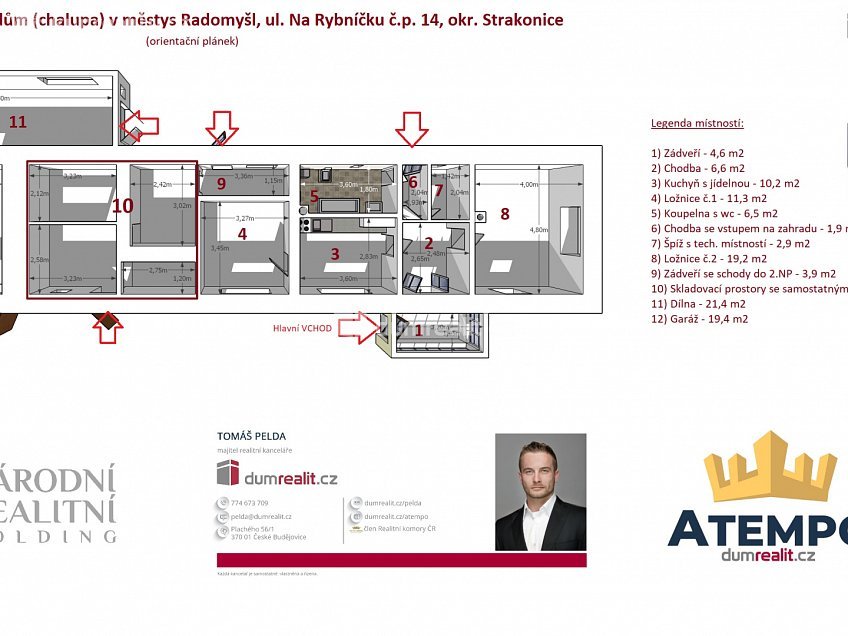 Prodej  rodinného domu 134 m^2 Na Rybníčku, Radomyšl 