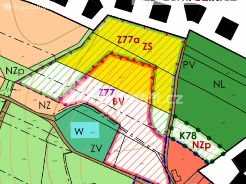 Prodej  stavebního pozemku 12850 m^2 Uhlířská Lhota, Uhlířská Lhota 