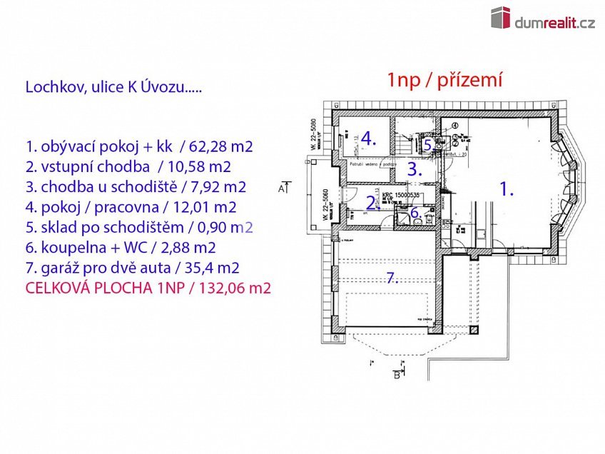 Prodej  projektu  rodinného domu 323 m^2 K úvozu, Praha-Lochkov 