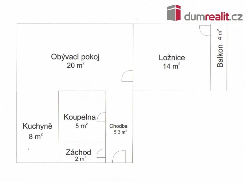 Pronájem bytu 2+kk 55 m^2 Komenského, Vlašim 