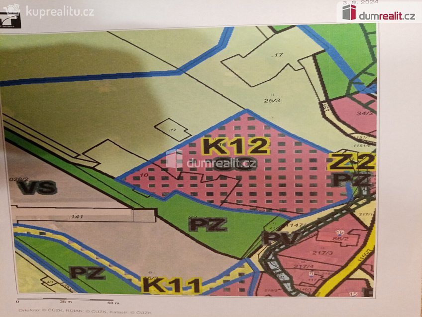 Prodej  stavebního pozemku 14657 m^2 Kunratice, Kunratice 