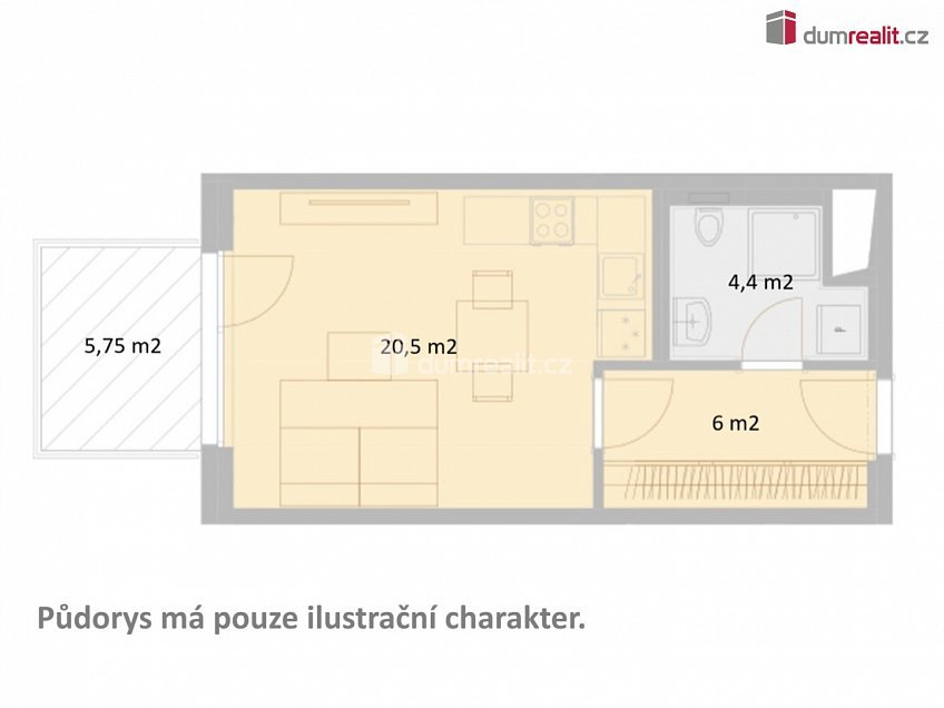 Pronájem bytu 1+kk 32 m^2 Vrbenská, České Budějovice 