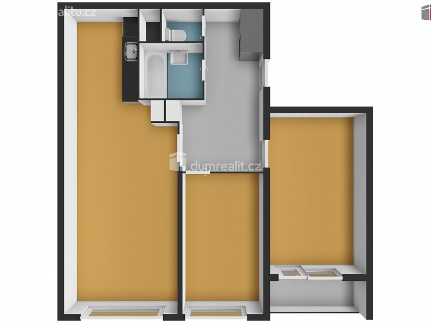 Prodej bytu 3+kk 61 m^2 Prokopova, Vlašim 