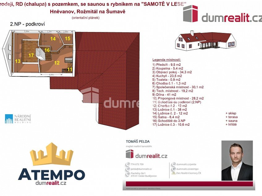 Prodej  rodinného domu 272 m^2 Rožmitál na Šumavě, Rožmitál na Šumavě 