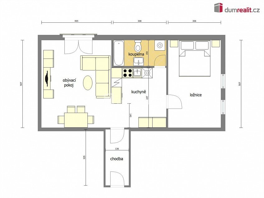 Prodej bytu 2+kk 55 m^2 Na Okraji, Hořovice 