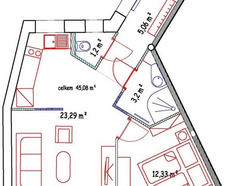 Pronájem bytu 2+kk 45 m^2 Přímětická, Znojmo 