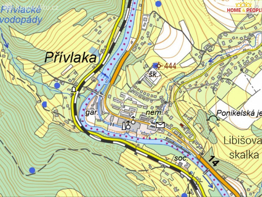 Prodej  stavebního pozemku 1636 m^2 Poniklá, Poniklá 