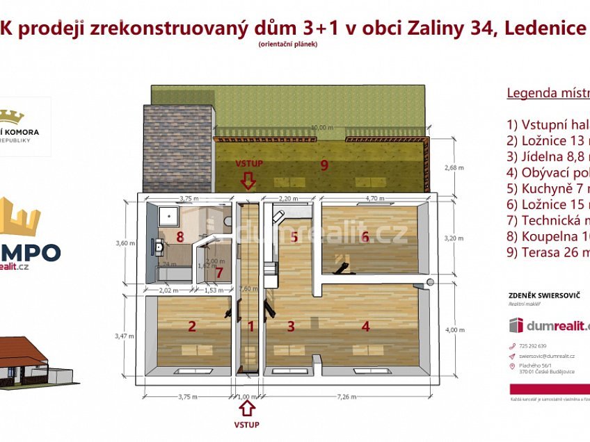 Prodej  rodinného domu 82 m^2 Ledenice, Ledenice 