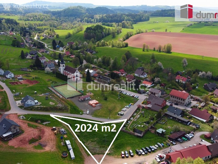 Prodej  stavebního pozemku 2024 m^2 Vidochov, Vidochov 