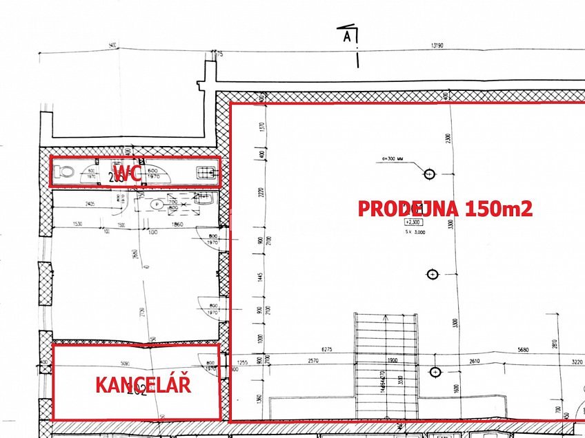 Pronájem  obchodních prostor 600 m^2 Dolní Valy, Hodonín 